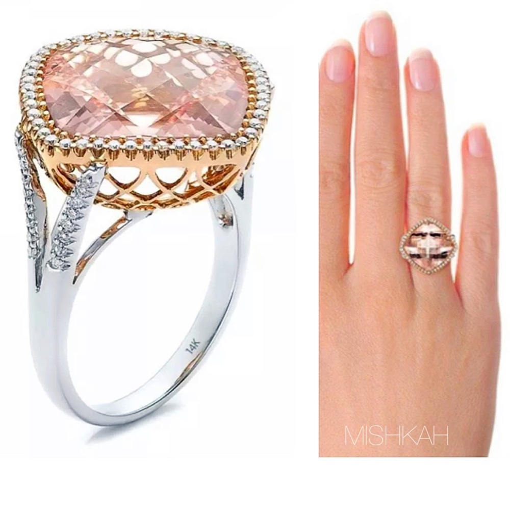 🎉Champagne CZ large Statement Ring
